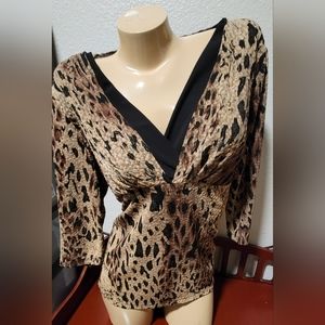 Sexy Slinky Animal Print Top XL